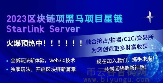 Starlink Server星链，区块链革命注入了新动力，与wb3.0共同开启了新时代的篇章！